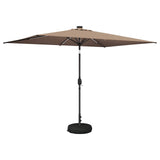 Garden Parasol with LED Lights and Base 200 x 300 cm Polyester 42036241