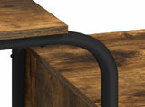 Desk with Storage Smoked Oak 145 x 50 x 75 cm 8008010