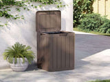 Outdoor Garbage Bin Brown 38x38x65 cm PP 364226
