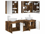 Bathroom Cabinet Set 5 pcs Smoked Oak Engineered Wood 3406371