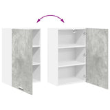 Hanging Cabinet Concrete Grey and White 50 x 31 x 80 cm 884269