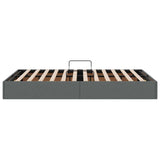 Storage Bed with Mattress Dark Grey 120 x 200 cm Fabric 3370005