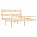 Senior Bed Natural Wood Solid Pine Wood AU King Size Senior Bed 3195366