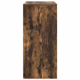 Shoe Cabinet Smoked Oak 57x34x76 cm Engineered Wood 861872