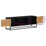TV Cabinet 110x30x40 cm Solid Wood Mango and Iron 353889