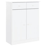 Highboard ALTA White 77x35x188 cm Solid Wood Pine 3187776