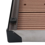Outdoor Shower Tray WPC Stainless Steel 80x62 cm Brown 48202