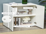 Storage Cabinet w/ Two Shelves Wooden Sideboard Freestanding Kitchen Cupboard Bookcase - White T3398P342993