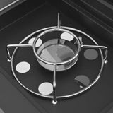 Gas Barbecue Grill with Wheel Silver Steel with Metal Hose 43047