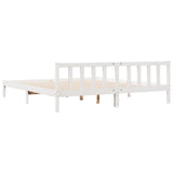 Extra Long Bed Frame without Mattress White 180x220 cm Solid Wood Pine 852453