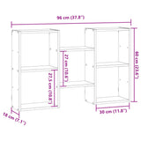 Wall Shelf Brown Oak 96x18x60 cm Engineered Wood 853233