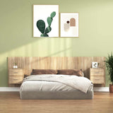 Bed Headboard with Cabinets Sonoma Oak Engineered Wood 3115710
