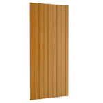 Roof Panels 12 pcs Galvanised Steel Light Wood 100x45 cm 317219