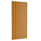 Roof Panels 12 pcs Galvanised Steel Light Wood 100x45 cm 317219