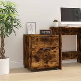 Mobile File Cabinet with Wheels Smoked Oak 45x38x54 cm Engineered Wood 817135