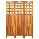 ZNTS 3-Panel Room Divider 121x2x170 cm Solid Acacia Wood 311878