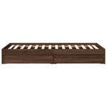 Bed Frame with Drawers without Mattress Brown Oak 90x200 cm 3280684