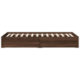 Bed Frame with Drawers without Mattress Brown Oak 90x200 cm 3280684