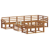 Outdoor Sofa Set 9 pcs Natural Solid Acacia Wood 3366602