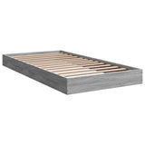 Bed Frame without Mattress Grey Sonoma 100x200 cm Engineered Wood 842061