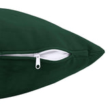 Cushion Cover 12 pcs HEERLEN Dark Green 40 x 80 cm Velvet 909822