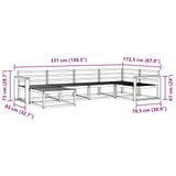 Outdoor Sofa Set 6 pcs Natural Solid Acacia Wood 3367827