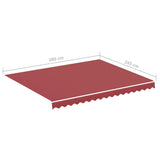 Awning Replacement Fabric Burgundy Red 3x2.5 m Polyester 311965