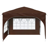 Pop-up Party Tent 290 x 290 x 245 cm Brown 42019863