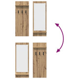 Wall-Mounted Coat Rack with Shelf Artisan Oak 70 x 10 x 90 cm 874530