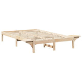 Bed Frame Natural 120 x 190 cm Solid Pine Wood 873199