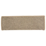 Stair Mats 15 pcs 65x21x4 cm Dark Beige Rectangular Edge 326908
