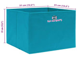 Storage Boxes 10 pcs Baby Blue 32x32x32 cm Fabric 288375
