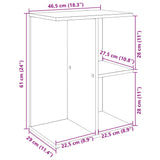 ZNTS Bedside Tables 2 pcs White 46.5x29x61 cm Engineered Wood 858651