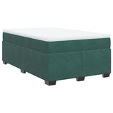 Box Spring Bed with Mattress Dark Green 120x200 cm Velvet 3285278