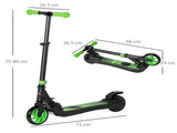 Folding Electric Scooter with Brake, for Ages 6 Years, 8km/h Maximum Speed, Green T3398P349447