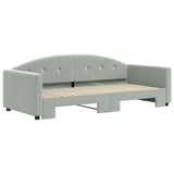 Daybed with Trundle without Mattress Light Grey 90x190 cm 3197391
