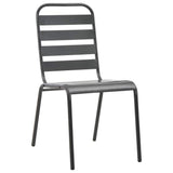 Garden Dining Set 7 pcs Anthracite Powder-coated Steel 3378816