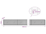 Gabion with 3.5 mm Wire and 5x2.5 cm Mesh 1000x20x50 cm 3461654