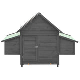 Chicken Coop Grey and White 150x96x110 cm Solid Firwood 171460