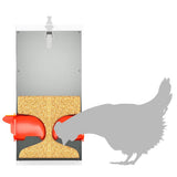 Chicken Feeder 2 pcs Silver 32.5 x 20.5 x 43 cm 879992