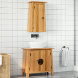 2 Piece Bathroom Furniture Set Solid Wood Pine 3223459