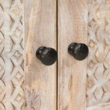 Coffee Table with Door Beige 80 x 50 x 40 cm Solid Acacia wood 4018121