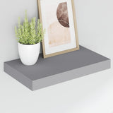 Floating Wall Shelves 4 pcs Grey 40x23.5x3.8 cm MDF 323849
