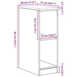 ZNTS Garage Storage Cabinet Old Wood 30x51x85 cm Solid Wood Pine 860533