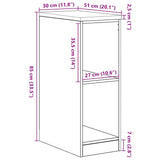 ZNTS Garage Storage Cabinet Old Wood 30x51x85 cm Solid Wood Pine 860533