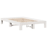 Bed Frame without Mattress White 120x190 cm Small Double Solid Wood Pine 3308751