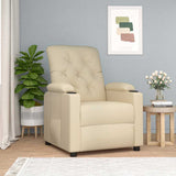 Recliner Chair Cream Fabric 339111