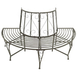 ZNTS Garden Half Round Tree Bench 160 cm Steel 313034