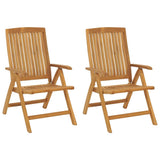 Reclining Garden Chair Set of 2 Teak Brown 362666