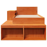 Bed Frame without Mattress Wax Brown 75x190 cm Small Single Solid Wood Pine 3309754